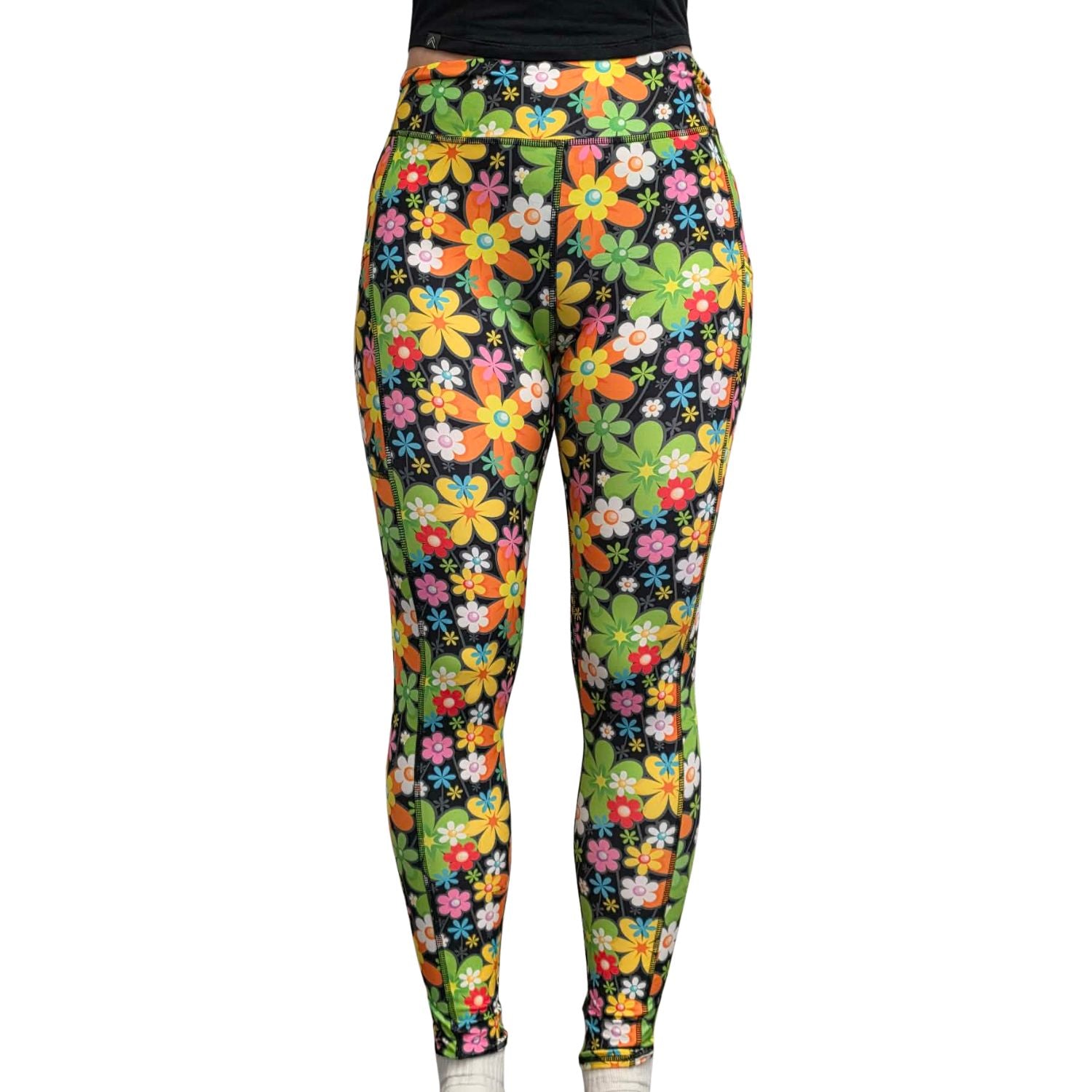 Funky Fit SCULPT Yoga Full Length Leggings - Flower Power