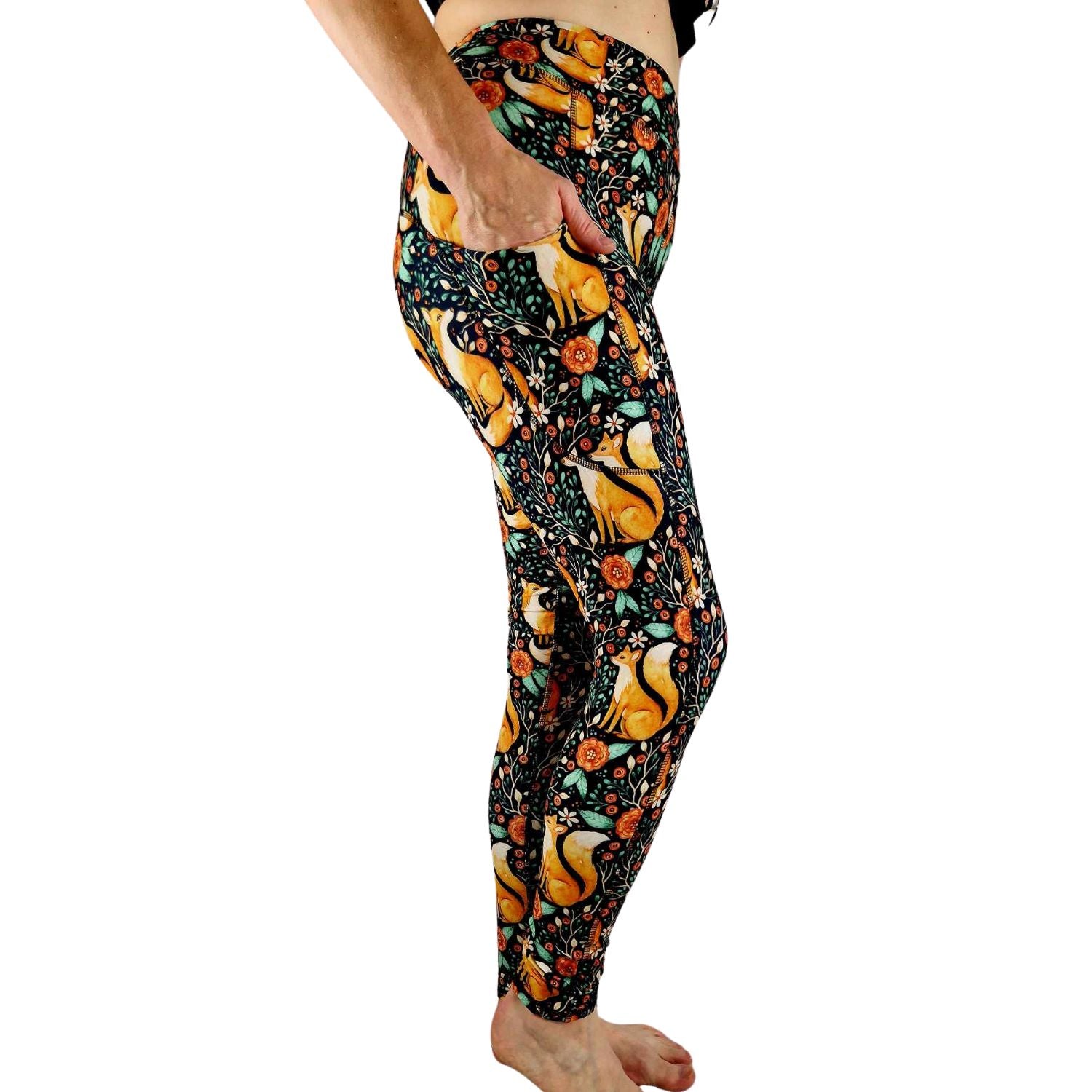 Funky Fit SCULPT Yoga Leggings - Fox Fall Autumn