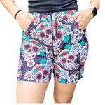 Funky Fit Jogger Shorts - Day of the Dead