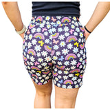 Funky Fit Jogger Shorts - Rainbows & Daisy's