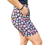 Funky Fit Jogger Shorts - Rainbows & Daisy's