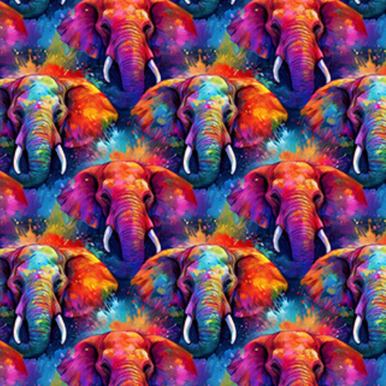 Funky Fit SCULPT Yoga Capri Leggings - Elephant Colour Splash
