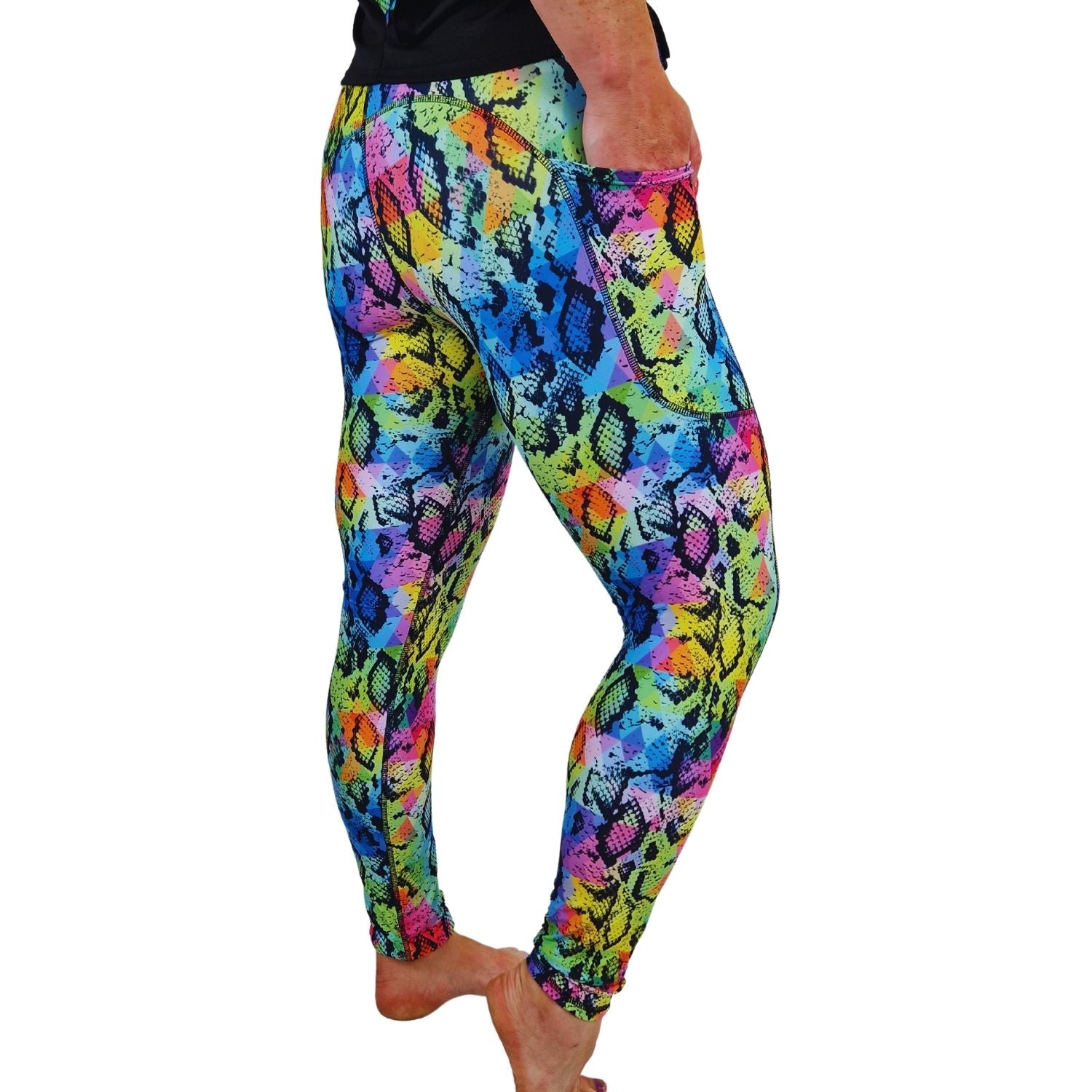 Funky Fit SCULPT Yoga Leggings- Rainbow Snake