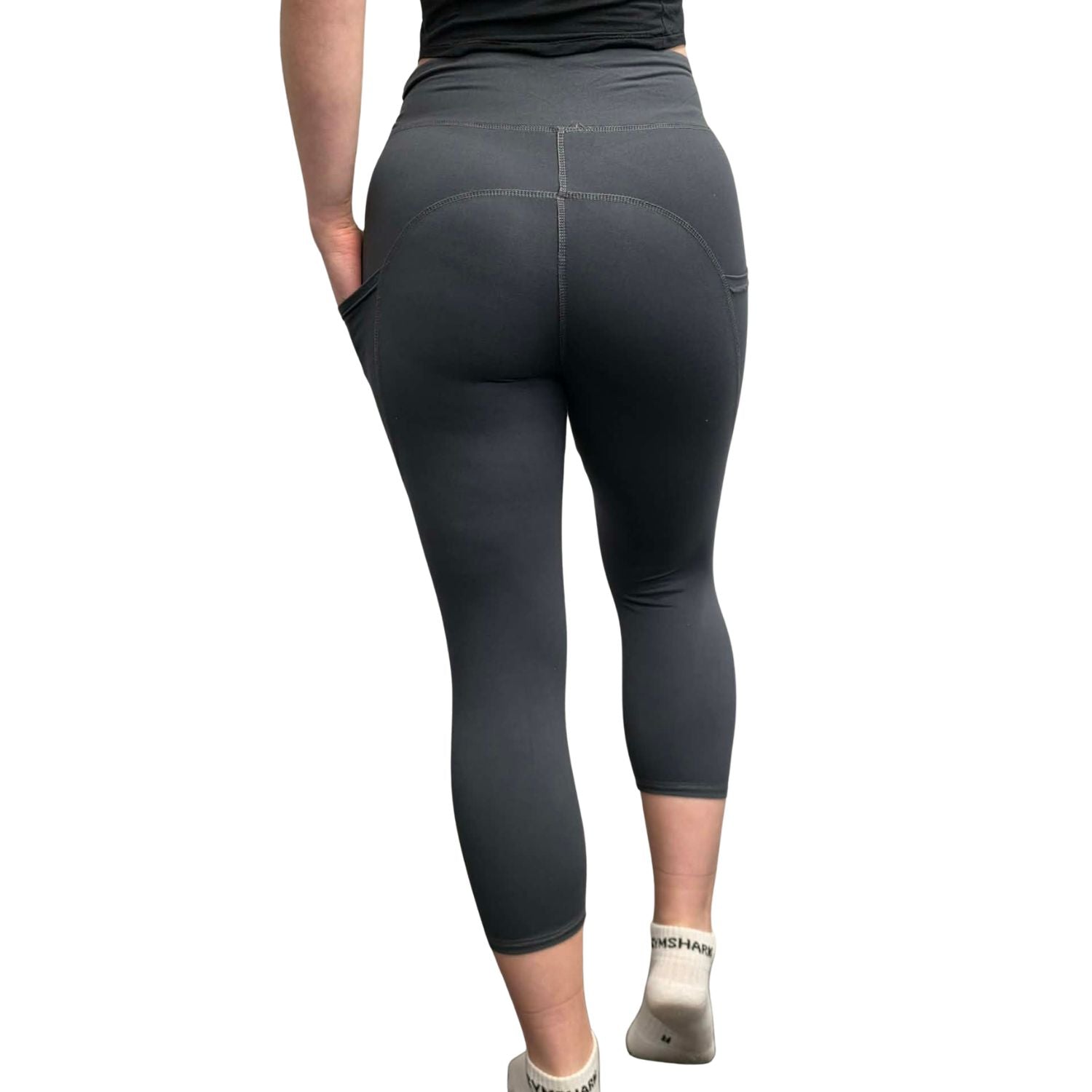 Funky Ft SCULPT Yoga Capri Leggings- Charcoal Grey