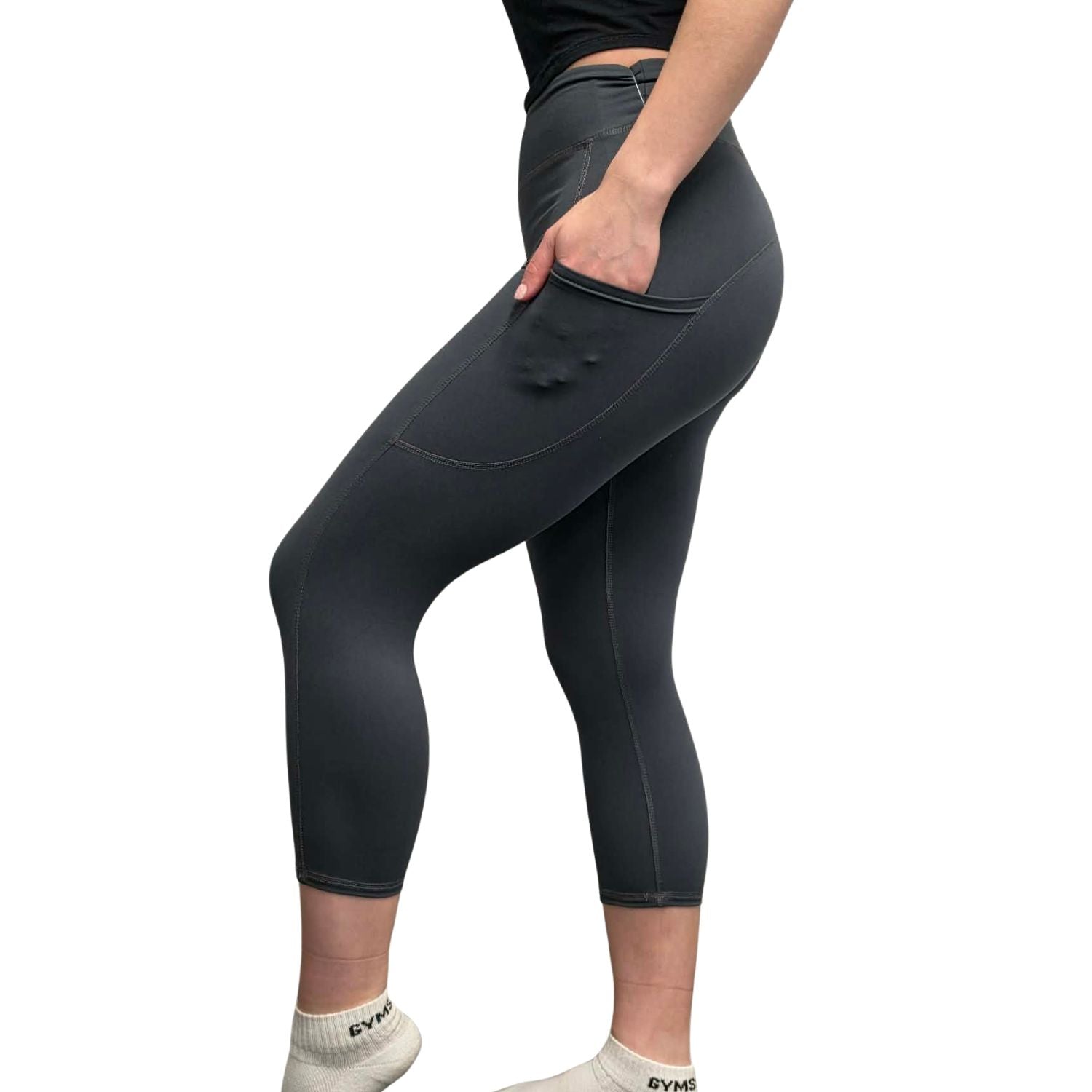 Funky Ft SCULPT Yoga Capri Leggings- Charcoal Grey