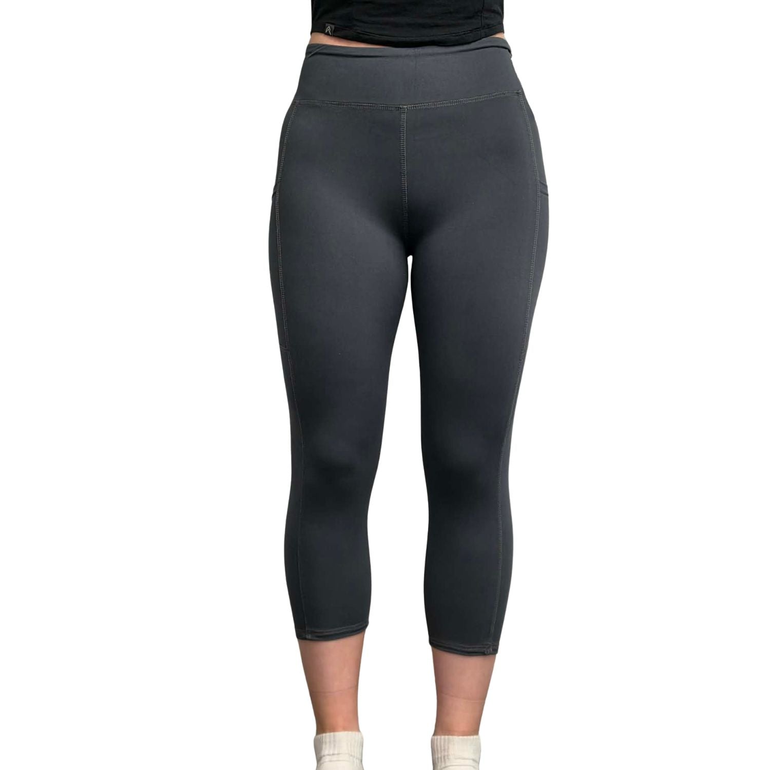 Funky Ft SCULPT Yoga Capri Leggings- Charcoal Grey