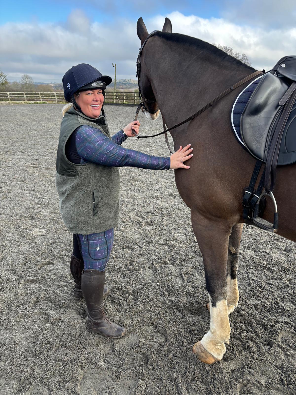 Funky Fit Equestrian Heritage Fleece Gilet - Dark Olive