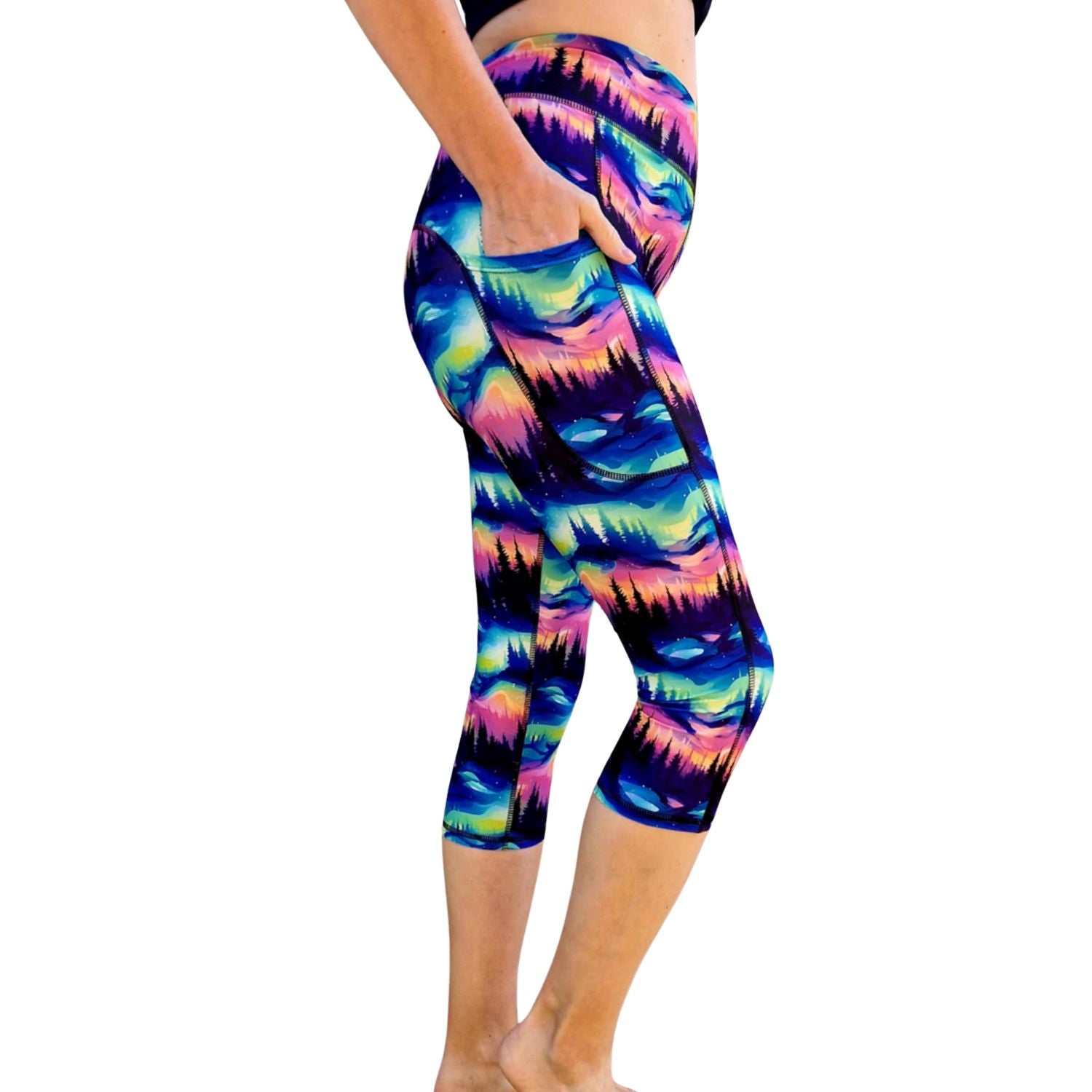 Funky Fit SCULPT Yoga Capri Leggings - Wilderness