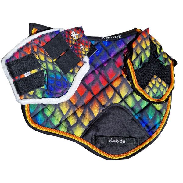 Funky Fit 3pc Dragon Scales (Pad, Brushing Boots, Fly Veil Set)