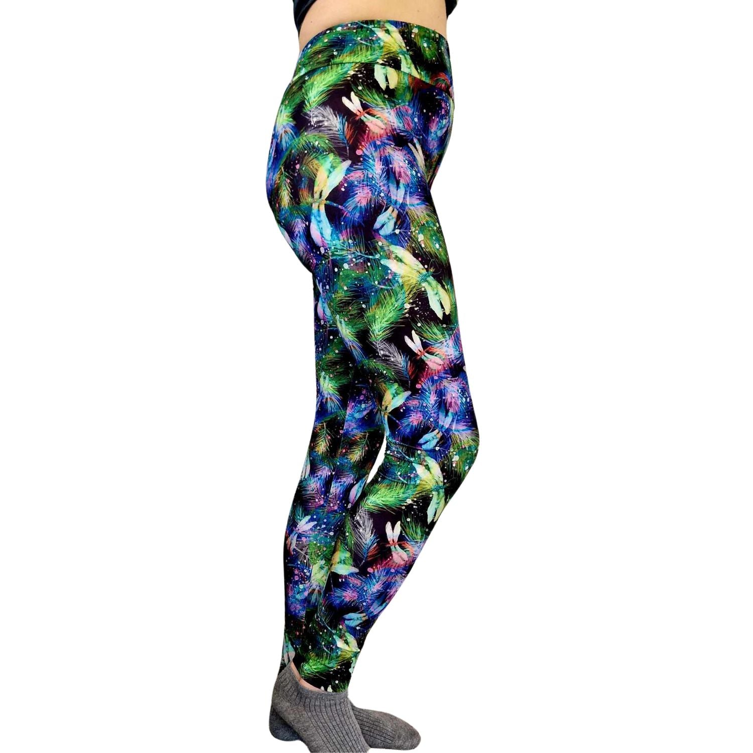 Funky Fit 24/7 Full Length Leggings –Dragonfly Night