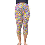 Funky Fit 24/7 Capri Leggings – Smiley Sunflowers