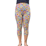 Funky Fit 24/7 Capri Leggings – Smiley Sunflowers