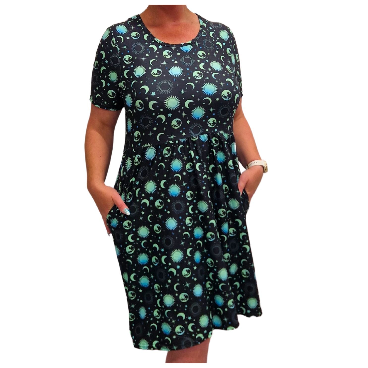 Funky Fit Celestial Vintage Skater Dress