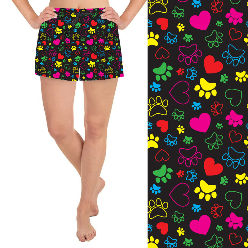 Funky Fit Loose Fit Shorts - Paws & Hearts