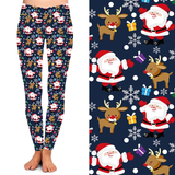 24/7 Full Length Leggings – Wonderland Santa Christmas Pattern