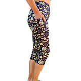 Funky Fit SCULPT Yoga Capri Leggings - Hippie Cat