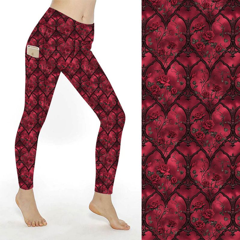 SCULPT Yoga Full Length Leggings - Gothic Rose