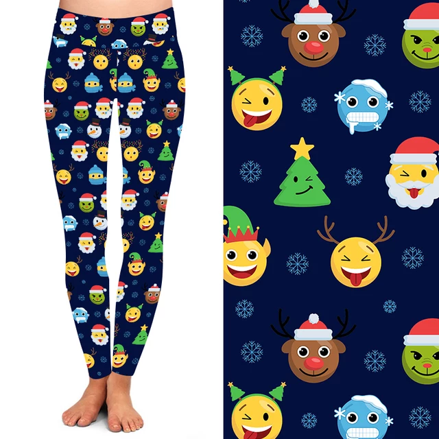 Funky Fit 24/7 Leggings – Festive Emoji's