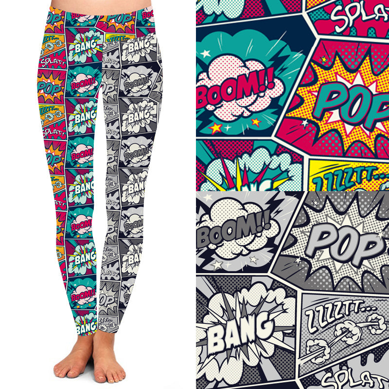 Funky Fit  24/7 Full Length Leggings – Comic Book of Two Halves