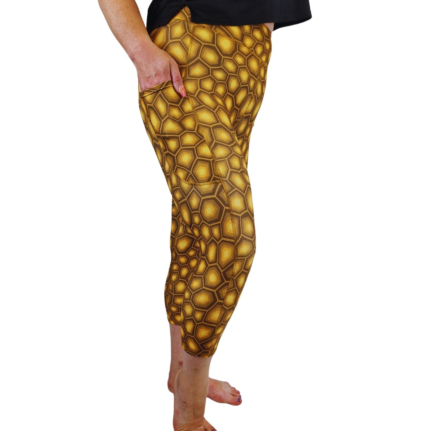 Funky Fit SCULPT Yoga Capri Leggings - Tortoise 