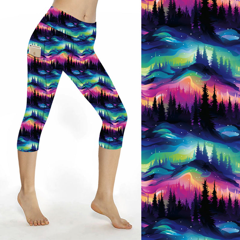 SCULPT Yoga Capri Leggings - Wilderness