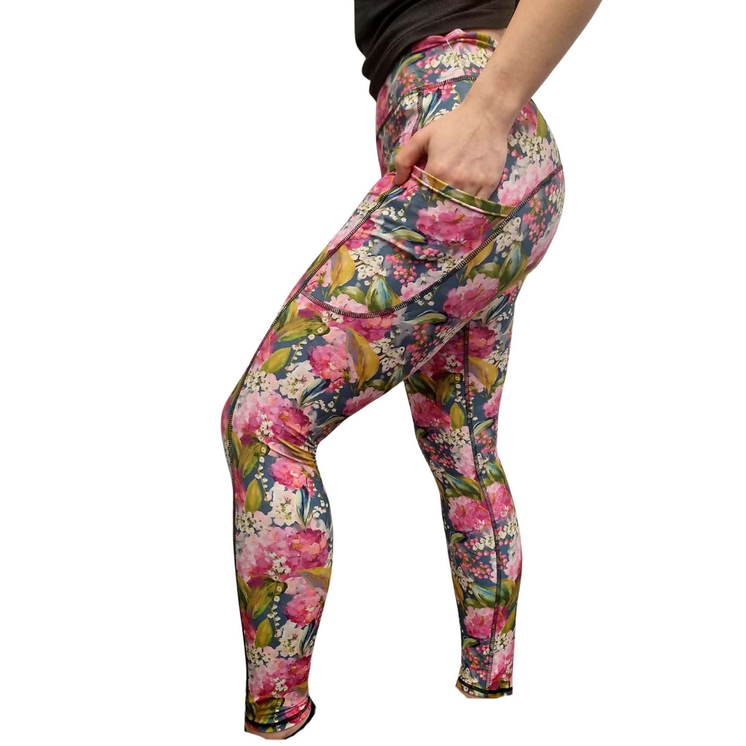 Funky Fit SCULPT Yoga Full Length Leggings - Hydrangea Bloom