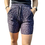 Funky Fit Jogger Shorts - Shadow Leopard