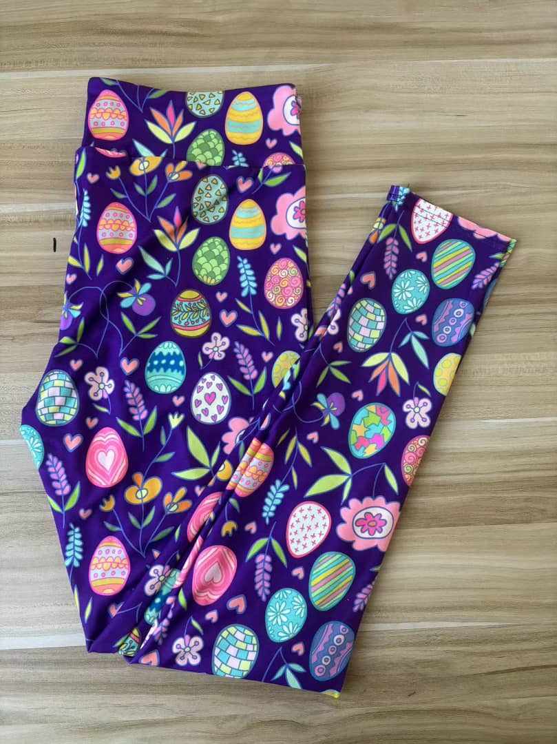 Funkyu Fit 24/7 Leggings – Easter - Pretty Eggs