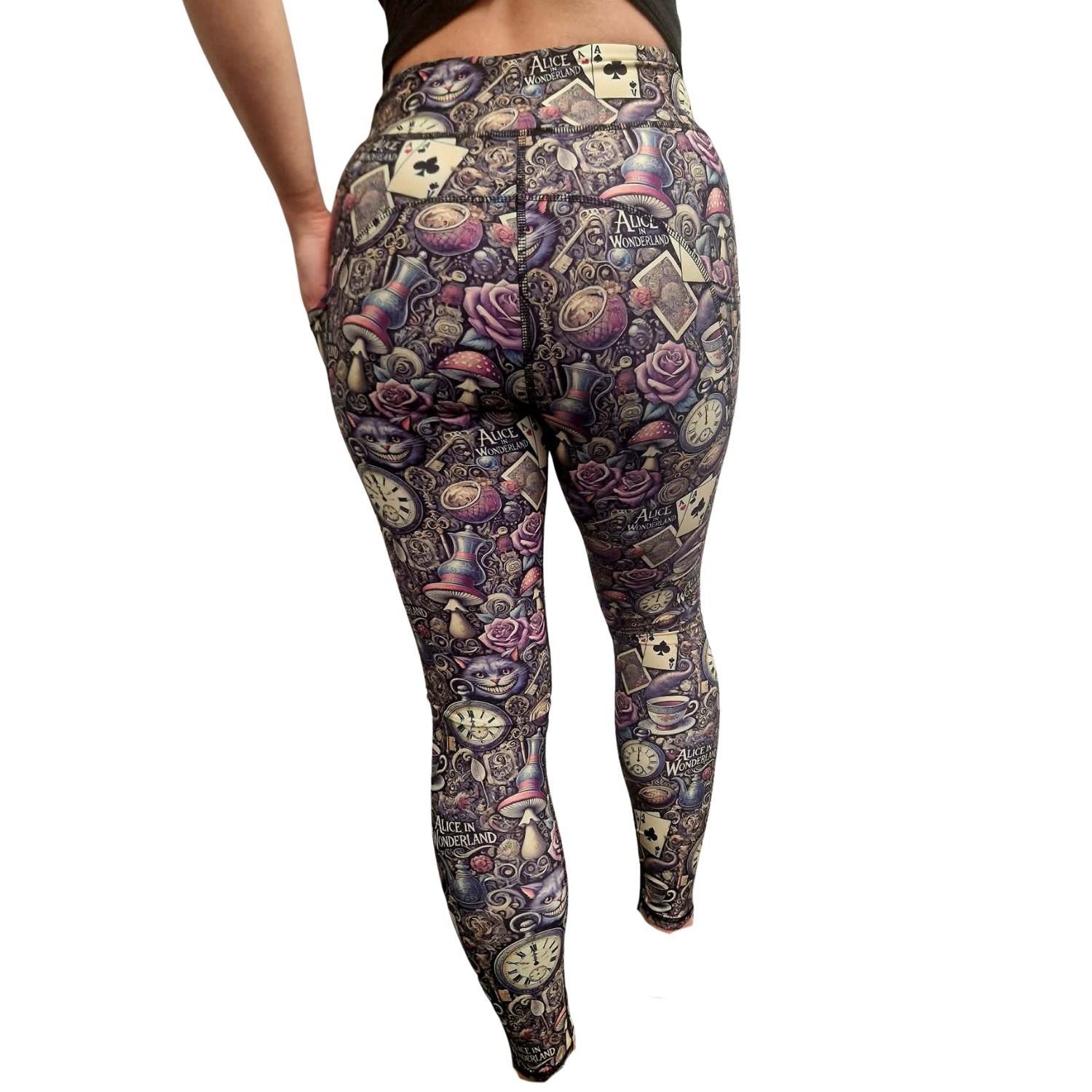 Funky Fit SCULPT Yoga Full Length Leggings - Wonderland Dark Alice