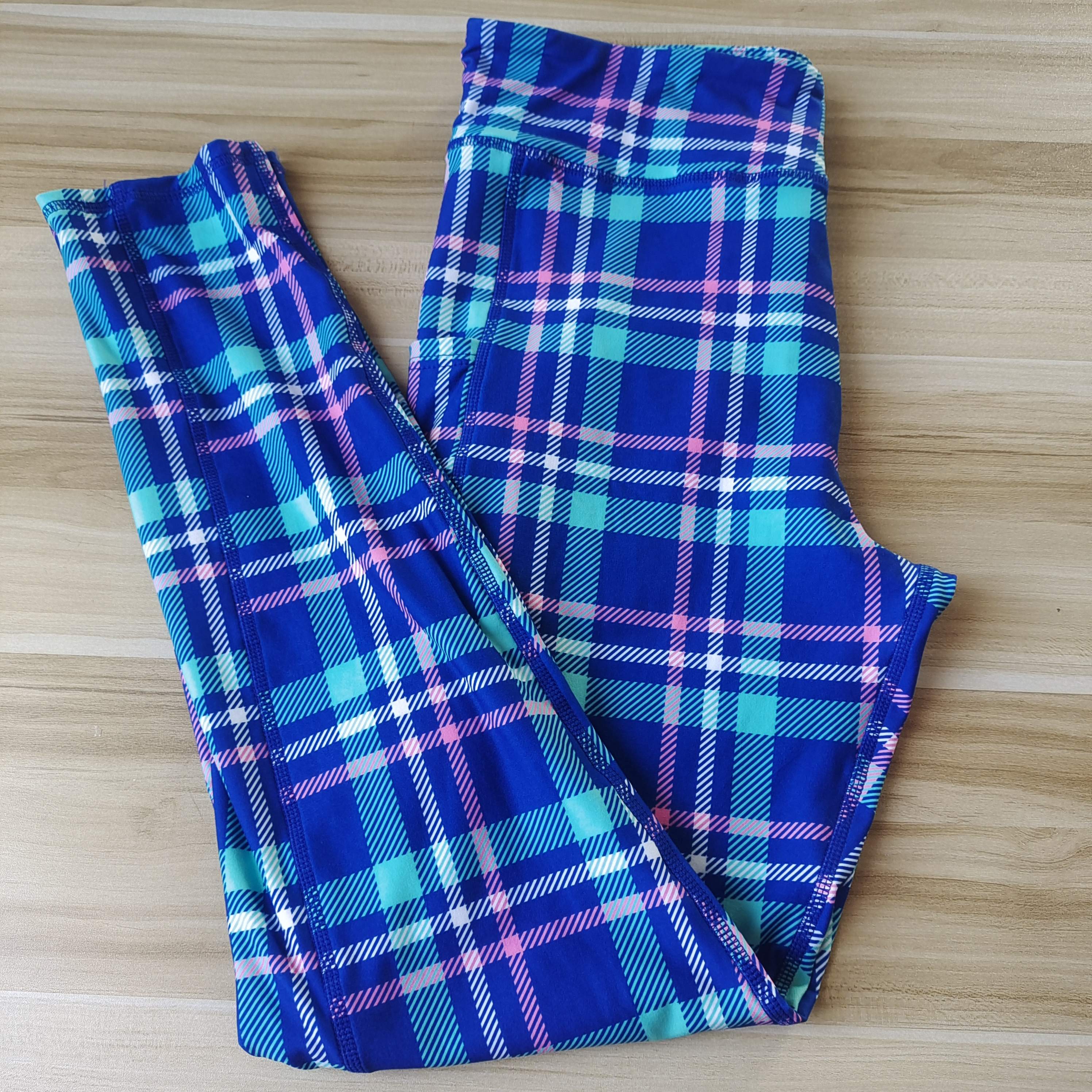 SCULPT Yoga Leggings- Serenity Plaid