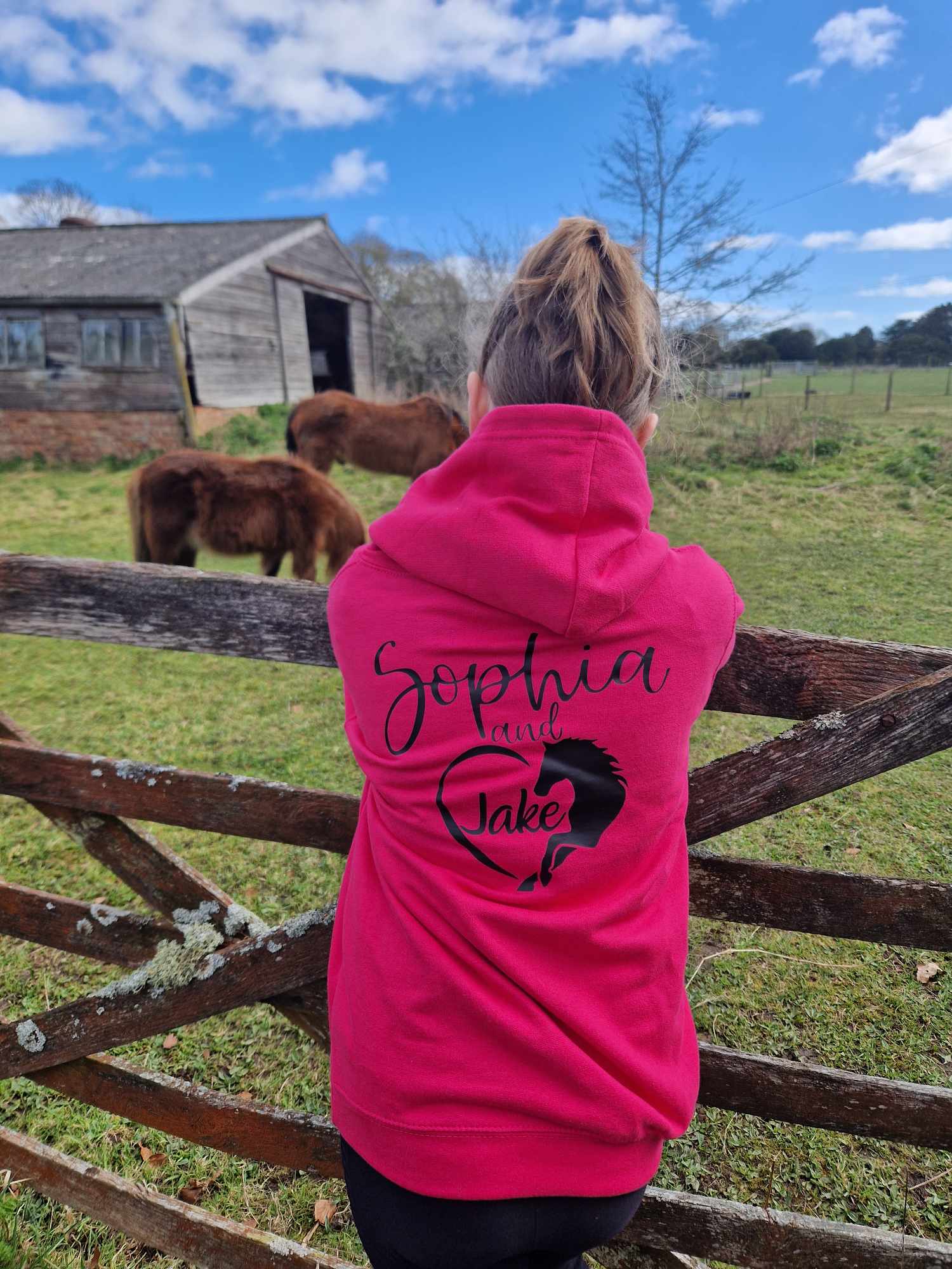 Funky Fit Personalised Kids Equestrian Hoodies