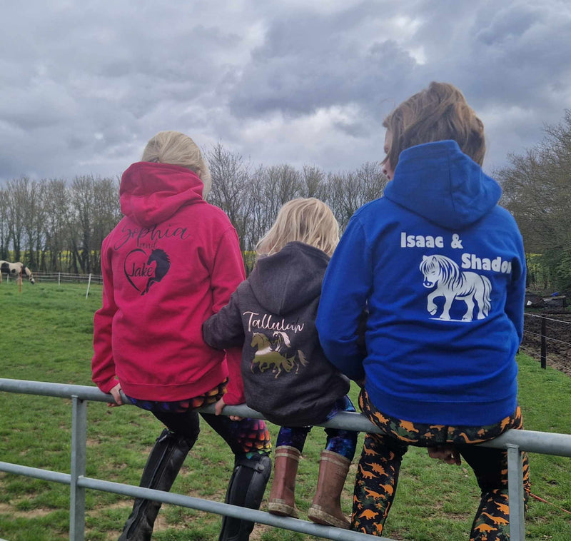 Personalised Equestrian Hoodie Kids - Unicorn Design