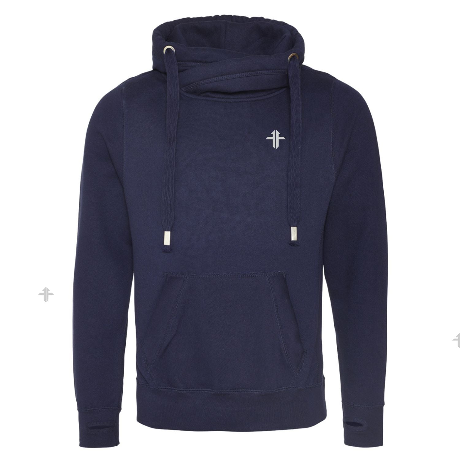 Cross-Neck Hoodie - Oxford Navy