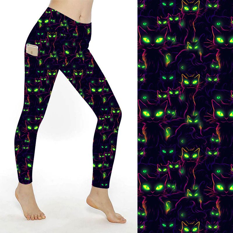 Funky Fit SCULPT Yoga Leggings - Cat Eyes