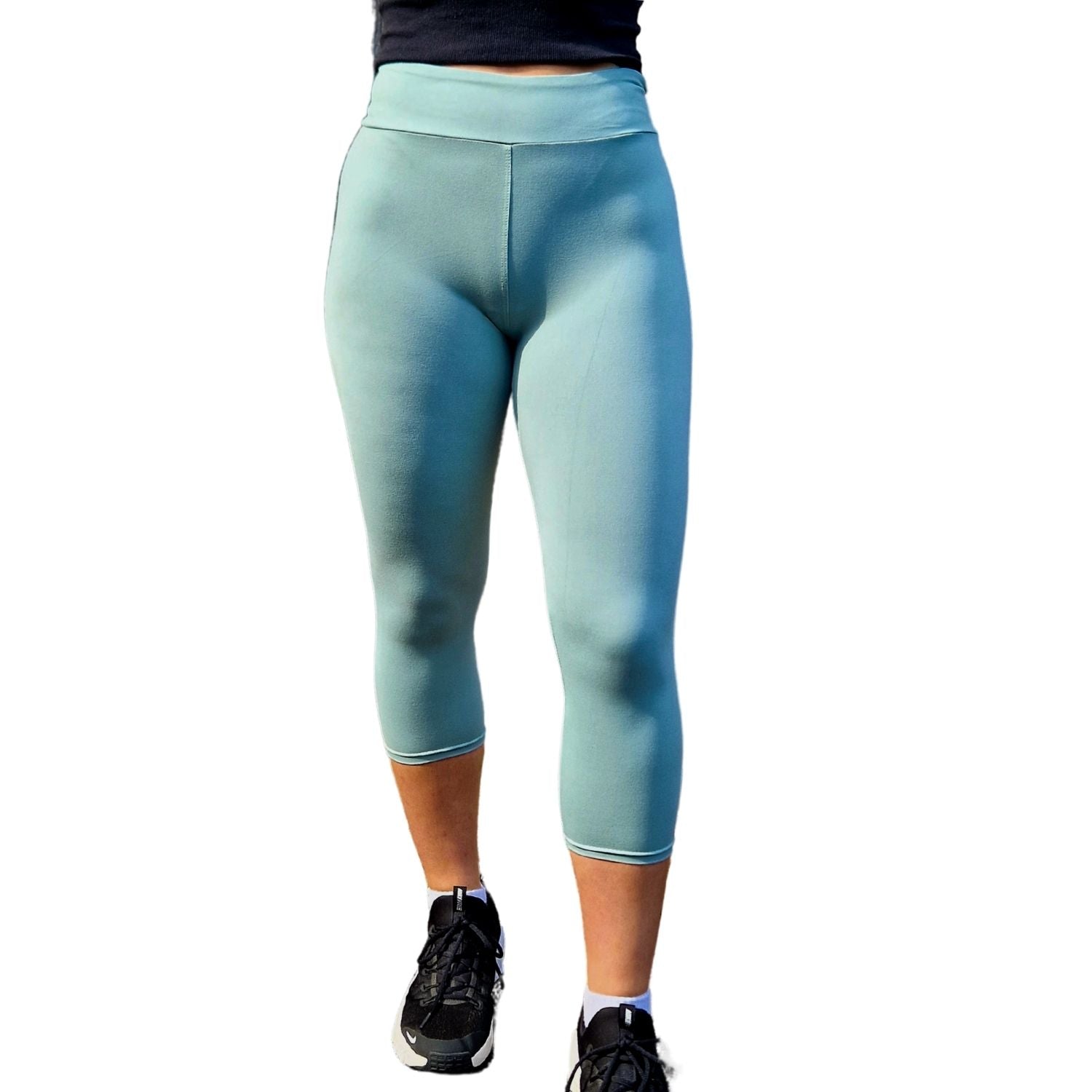 Funky Fit 24/7 Capri Leggings - Sage Green