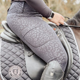 Team Performance Pull On Breech - Black Leopard & Rose (Adult & Kids)