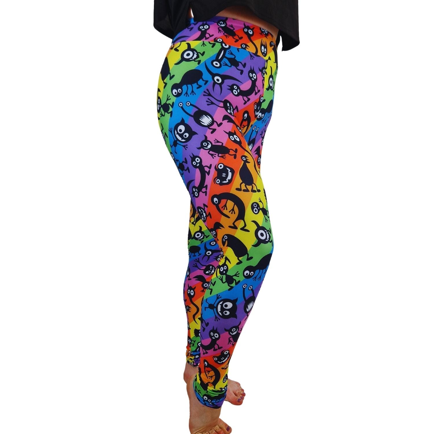 Funky Fit 24/7 Leggings – Rainbow Aliens