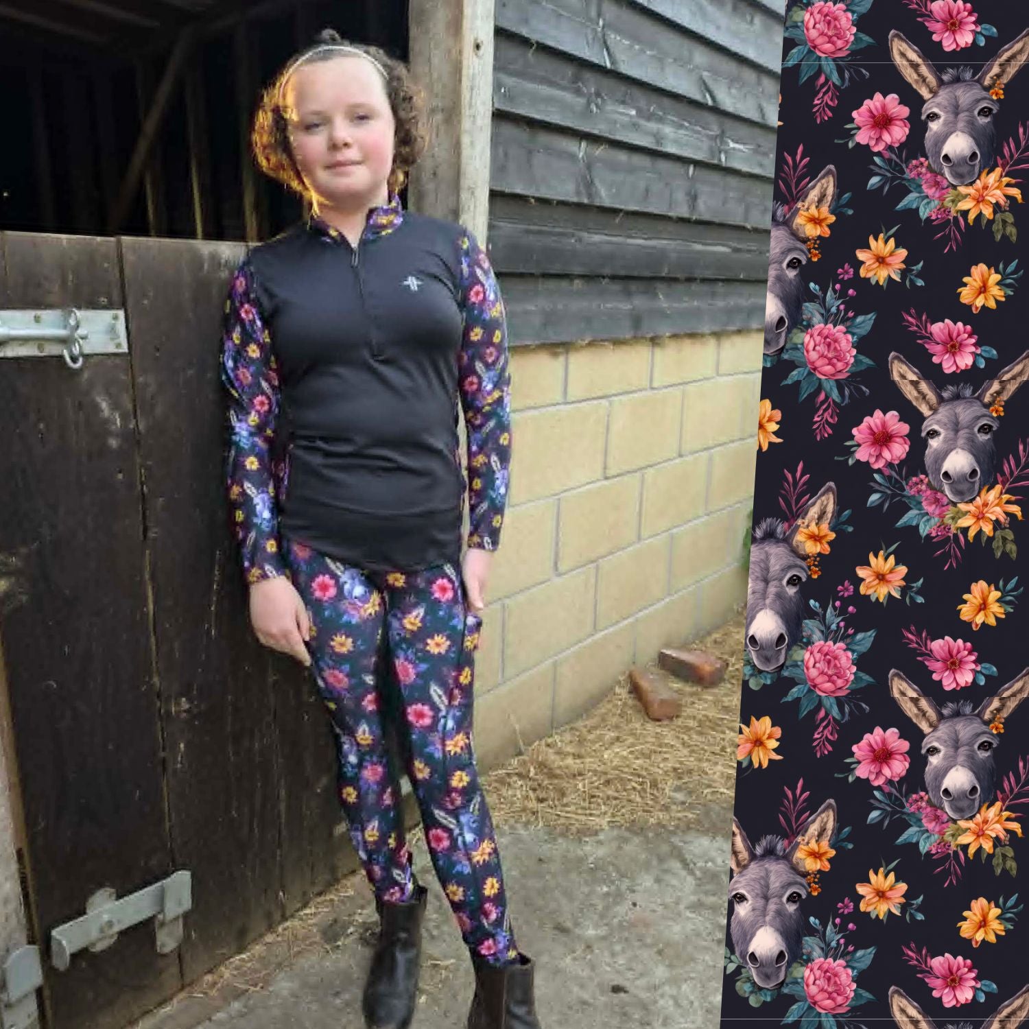 Funky Fit Donkey Jodhpurs & Base Layer Kids