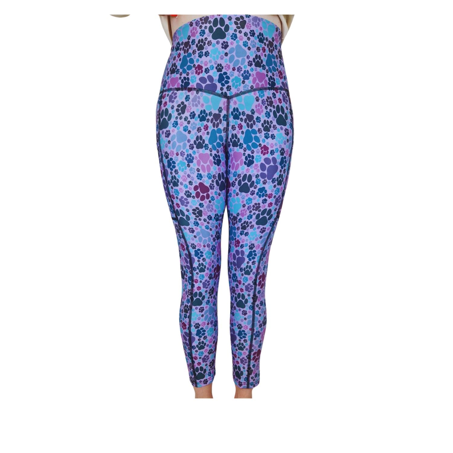 Funky Fit HI Gym 7/8th Leggings- Lilac Paws