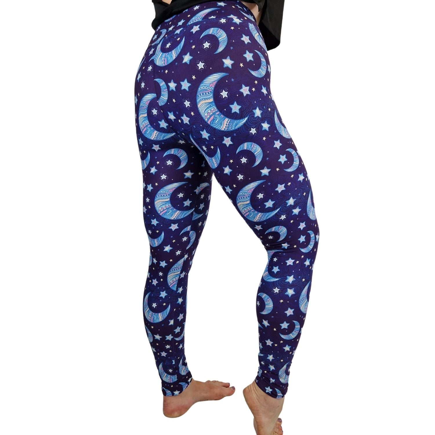 Funky Fit 24/7 Full Length Leggings – Crescent Moon Pattern