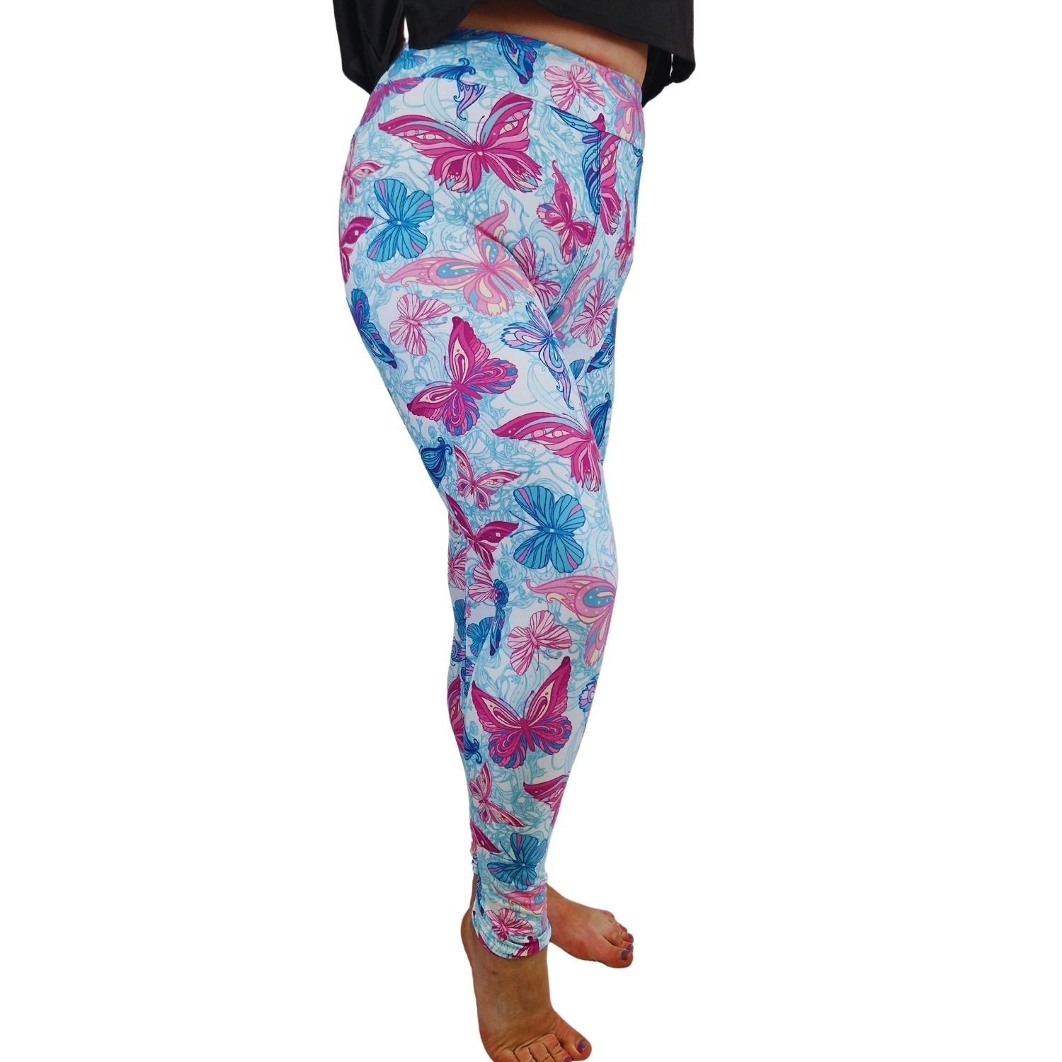 Funky Fit 24/7 Leggings – Pastel Butterflies