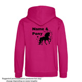 Personalised Equestrian Hoodie Kids - Unicorn Design