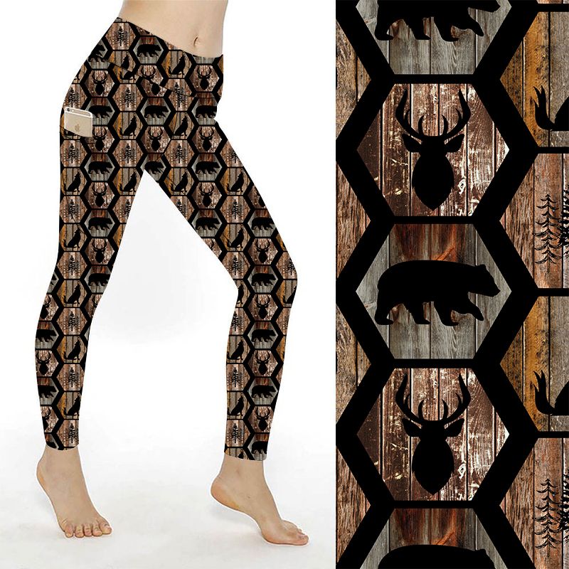 Funky Fit SCULPT Yoga Leggings - Winter Carvings