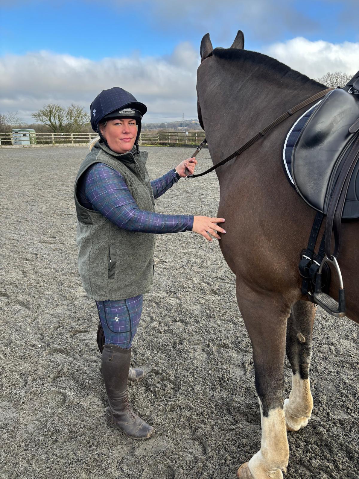 Funky Fit Highland Heather Tweed Base Layers jodphurs equestrian