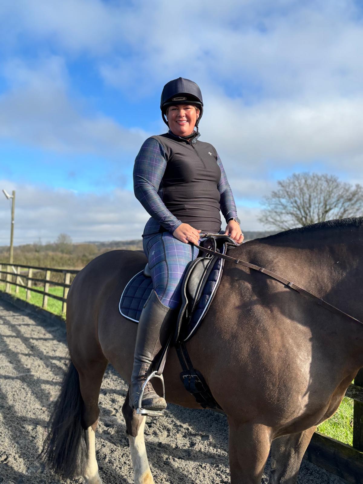 Funky Fit Highland Heather Tweed Base Layers jodphur equestrian