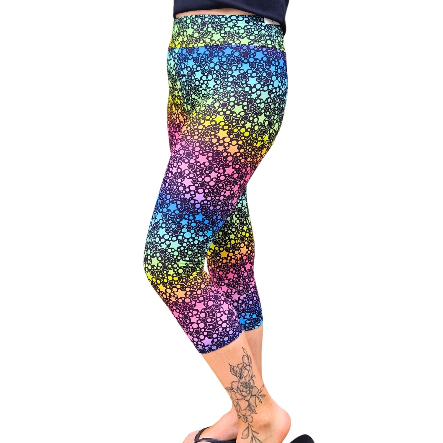 Funky Fit 24/7 Capri Leggings – Sparkle Stars