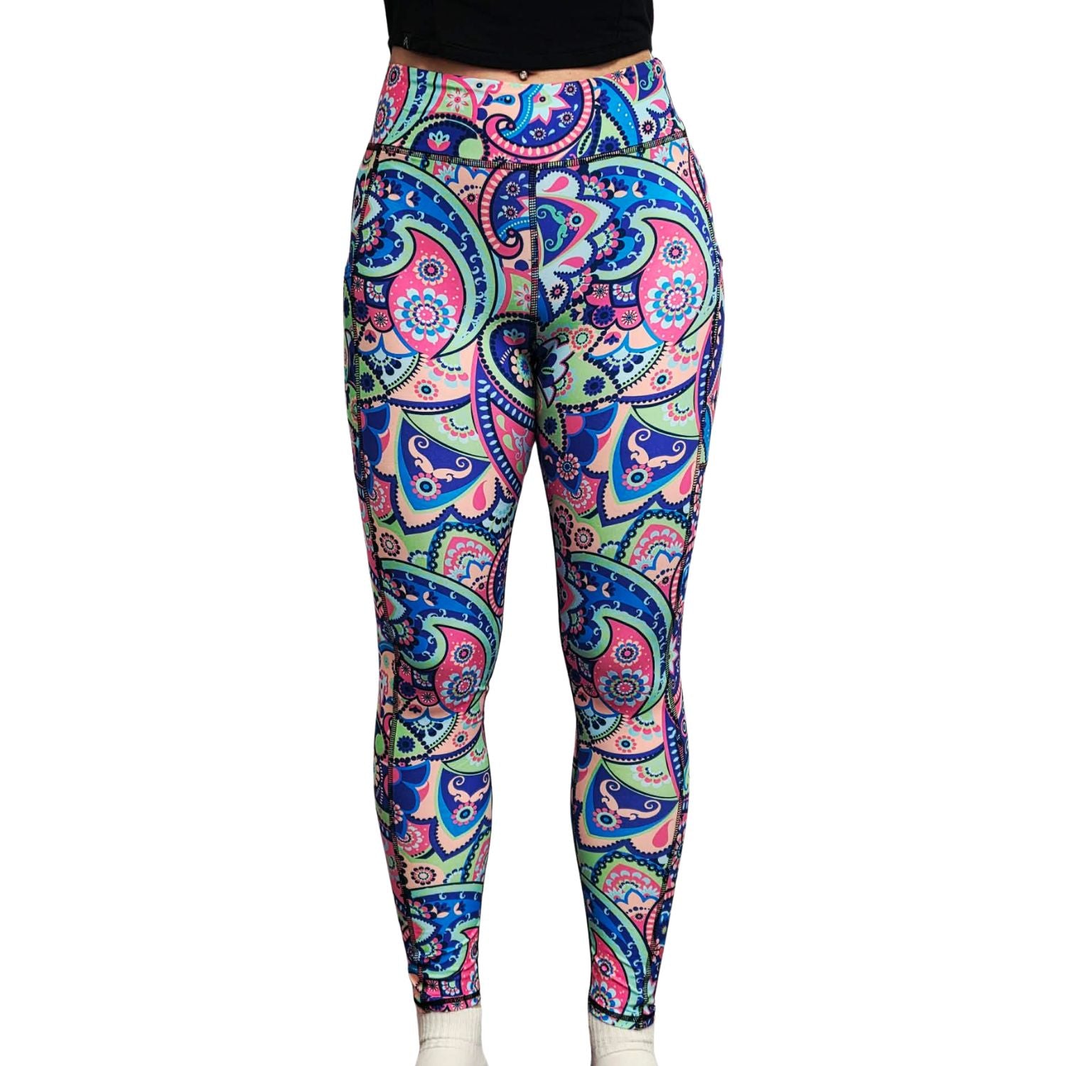 Funky Fit SCULPT Yoga Full Length Leggings - Paisley Passion