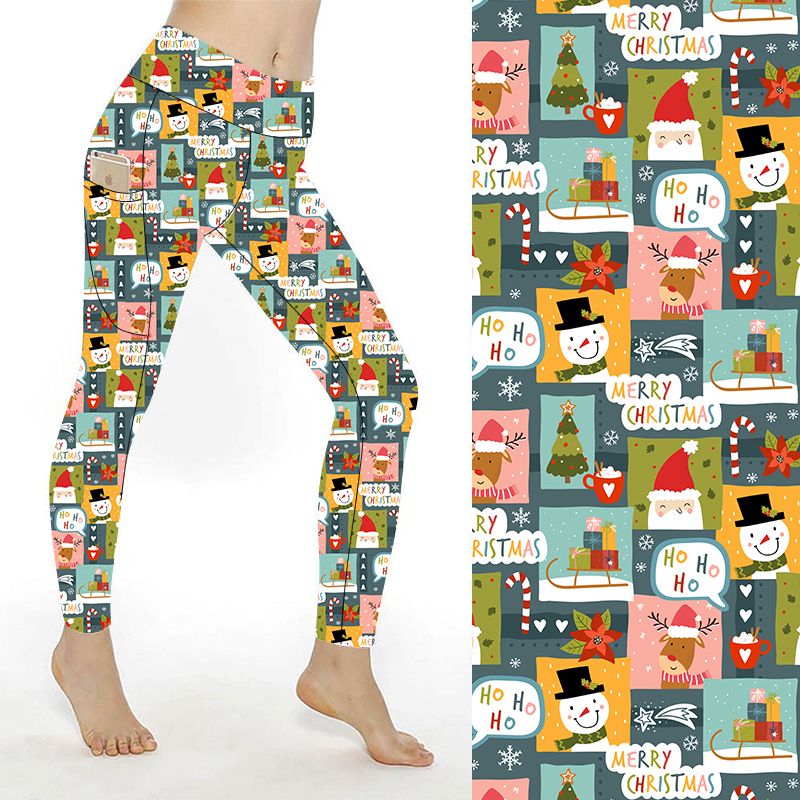 Funky Fit SCULPT Yoga Leggings - Christmas Wrapping