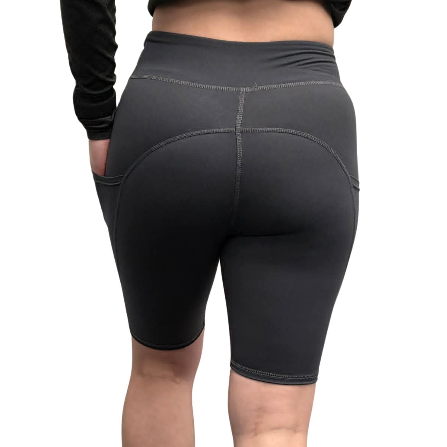 Funky Fit Sculpt Yoga Biker Shorts - Charcoal Grey