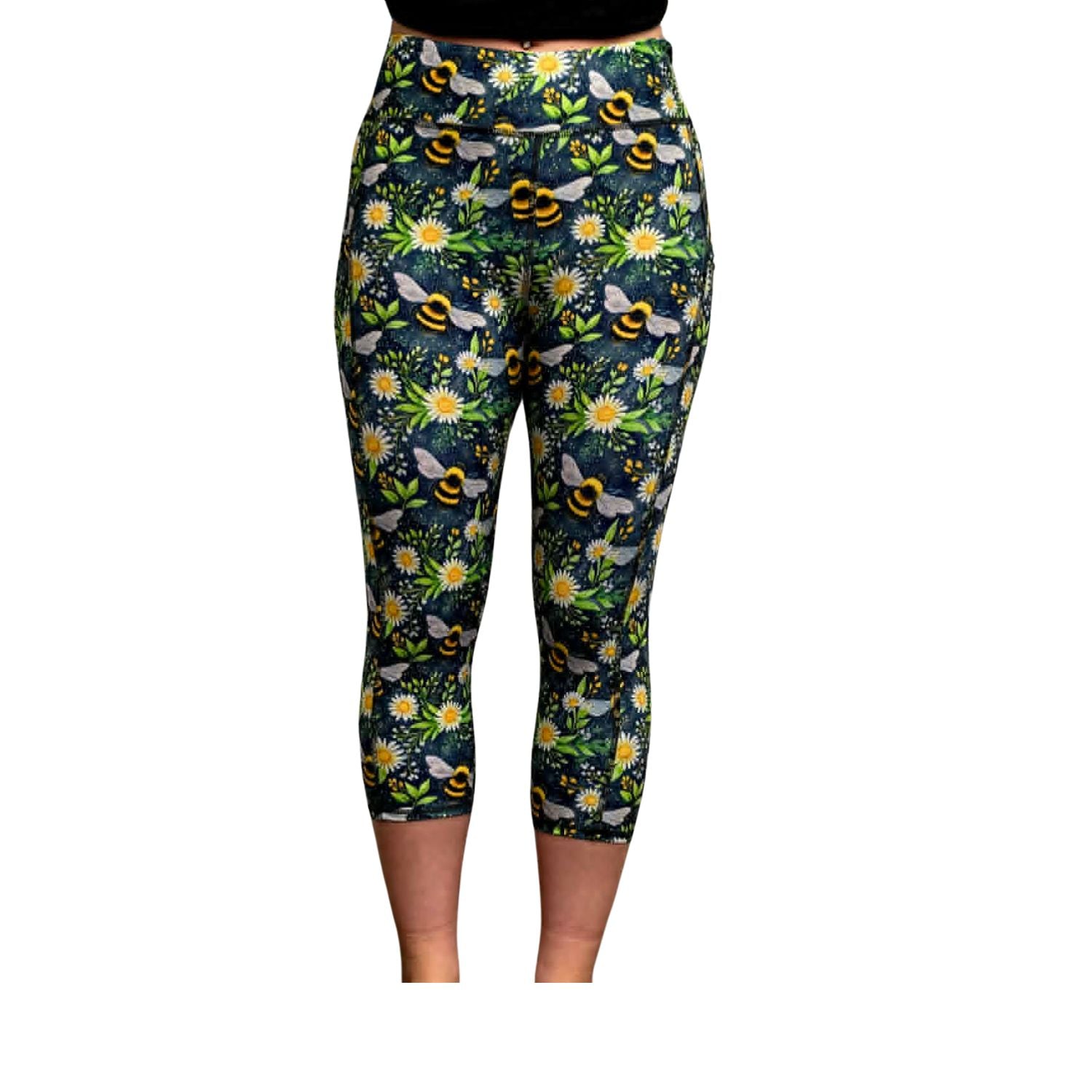 Funky Fit SCULPT Yoga Capri Leggings - Bumblebee
